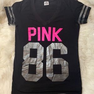 Pink V Neck Tee